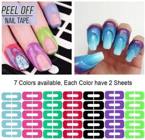 img 3 attached to 💅 EBANKU Nail Polish Protector: 14 Sheets, 140 Disposable Peel Off Stickers for Nail Art Painting, U-Shape Tape, Soft Plastic Spill-Proof Stickers, Stamping Manicure Tool