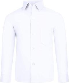 img 3 attached to S.H. Churchill & Co. Boy's Classic Long-Sleeve Button-Down Dress Shirt