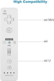 img 3 attached to 🎮 Wii Controller with Motion Plus & Nunchuck - PowerLead Built-in Remote for Nintendo Wii/Wii U + Silicon Case (White)
