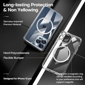 img 1 attached to TAURI [3 in 1] Defender iPhone 13 Pro Case 6.1 Inch + 2-Pack Tempered Glass Screen Protector + 2-Pack Camera Lens Protector - Military Grade Shockproof Slim Thin