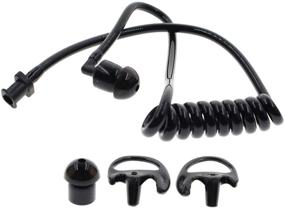 img 4 attached to 🎧 AUTOKYA Pair of Black Acoustic Ear Tubes - Medium Size Earmolds for Police Radio Earpieces