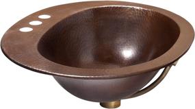 img 2 attached to 🛀 Sinkology BOD-0903BC Seville Copper Drop-in Bath Sink: Elegant Aged Copper with Overflow