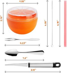 img 1 attached to 🍊 Grapefruit Spoons Knives Bowl Set: The Perfect Tools for Enjoying Grapefruits