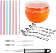 🍊 grapefruit spoons knives bowl set: the perfect tools for enjoying grapefruits logo