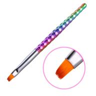 💅 uv gel nail brush with plating handle - 1pc nylon hair brush for nail art painting and 3d nail designs (size 4#) logo