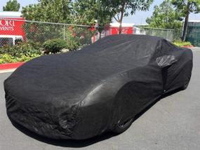 img 1 attached to 🚗 CarsCover Custom Fit C6 2005-2013 Chevy Corvette Car Cover: 5-Layer Heavy Duty Waterproof Black Ultrashield