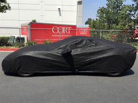 img 2 attached to 🚗 CarsCover Custom Fit C6 2005-2013 Chevy Corvette Car Cover: 5-Layer Heavy Duty Waterproof Black Ultrashield