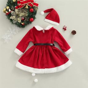 img 2 attached to 👑 Adorable Toddler Christmas Princess Sleeve Headband: Girls' Festive Dresses for a Magical Holiday Look