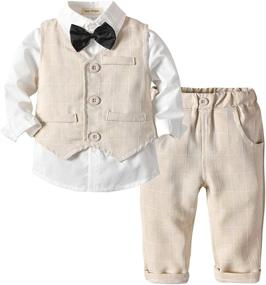 img 4 attached to Gentleman Outfits for Toddler Boys - TEM Doger Clothing Sets