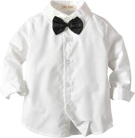 img 2 attached to Gentleman Outfits for Toddler Boys - TEM Doger Clothing Sets