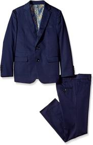 img 2 attached to 👔 Isaac Mizrahi Boy's Slim Cotton 2pc Suit: Sleek Style for Young Gentlemen