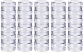 img 4 attached to 🗄️ BENECREAT 10G/10ML Stackable Round Plastic Storage Containers - 5 Column (6 Layer/Column) Jars for Diamond Drills, Nail Art Glitters, and Seed Beads