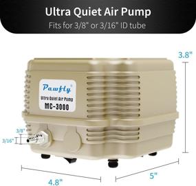 img 2 attached to Pawfly 7 W 254 GPH Adjustable Quiet Oxygen Aerator Pump for Commercial Use