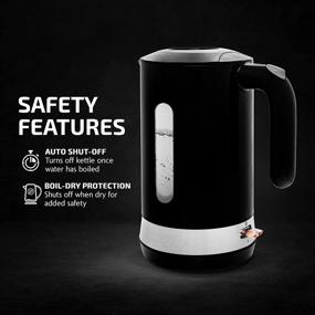 img 2 attached to 🔌 Ovente Electric Hot Water Kettle 1.8L: Prontofill Lid, 1500W, BPA-Free, Portable Tea Coffee Maker, Fast Heating, Auto Shut-Off, Boil Dry Protection - Black KP413B