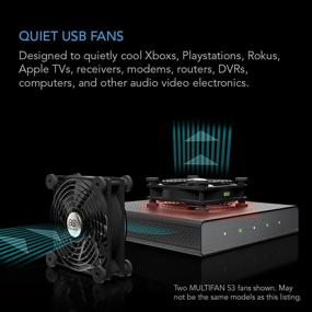 img 3 attached to 🌬️ AC Infinity MULTIFAN S5: Ultra-Quiet Dual 80mm USB Fan for Efficient Cooling of Receiver, DVR, Playstation, Xbox, Computer Cabinets - UL Certified