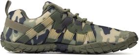 img 2 attached to Lightweight Minimalist Barefoot Sneakers Camouflage Women's Shoes in Athletic