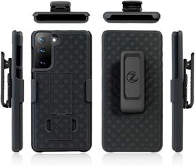 img 1 attached to 📱 ZASE Galaxy S21 Holster Case: Slim, Protective, and Rugged with Strong Belt Clip - Black Holster Combo Case