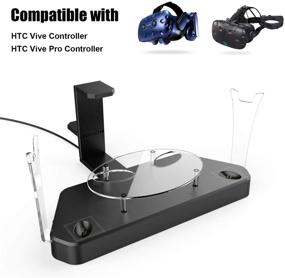 img 1 attached to AFAITH Upgraded Charger for HTC Vive Pro/Vive Headset and Controller: Multifunctional Contact Charging Station with VR Stand Holder, Supports Firmware Upgrade