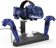 afaith upgraded charger for htc vive pro/vive headset and controller: multifunctional contact charging station with vr stand holder, supports firmware upgrade logo