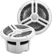 🔊 skar audio sk8m: premium 8" 2-way marine full range speakers - 500w coaxial pair in white logo