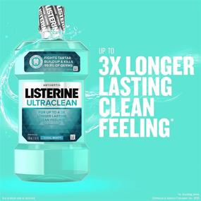 img 1 attached to 🌬️ Listerine Ultraclean Устная гигиена антисептический полоскатель с технологией Everfresh для плохого запаха изо рта, гингивита, плаки и контроля зубного налета - Cool Mint, 8.5 ж. унции (250 мл)