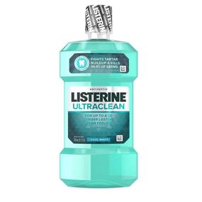 img 4 attached to 🌬️ Listerine Ultraclean Устная гигиена антисептический полоскатель с технологией Everfresh для плохого запаха изо рта, гингивита, плаки и контроля зубного налета - Cool Mint, 8.5 ж. унции (250 мл)