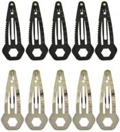 🐝 vinbee vintagebee mini multi tool hair clip 10 pack - stainless steel women's self-defense edc survival kit logo