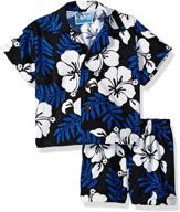 🌺 stylish rjc boys white hibiscus fern 2pc set: perfect for summer outfits logo