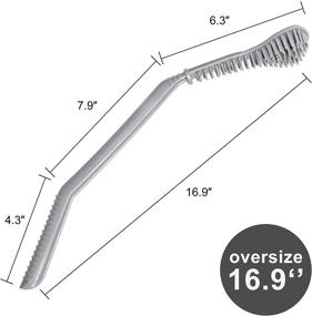 img 2 attached to 🤰 RENOOK Oversize Back Scratcher for Adults Men Women Extendable, Area Needle-free Back Itching Relief 2PCS, Flexible and Labor-Saving, 16.9'' Naturally Curved Handle, Ideal Gifts for Pregnant Women