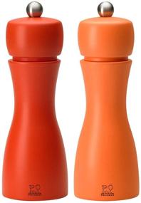 img 1 attached to 🧡 Peugeot Tahiti DUO Autumn Orange Salt and Pepper Mill Set 15cm - 6" - 2 Shades" (2/33286) -