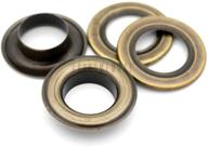 👕 craftmemore 3/4" (19mm) id grommets eyelets for clothes, leather, canvas - pack of 25 sets (antique brass) with washers logo