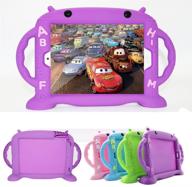 📱 kid-friendly ipad case: shockproof silicone protective cover with stand for ipad 2017/pro/air 1&2/5&6 [bpa free][purple] logo