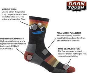 img 2 attached to DARN TOUGH (1997) Sunset Ridge Micro Crew Lightweight 🧦 with Cushion Men's Sock: Premium Comfort and Durability in Every Step