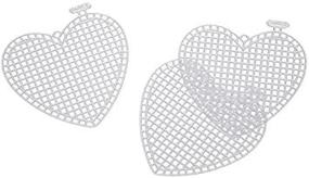 img 1 attached to Dazzling Darice: 10 Multi-purpose 3-Inch Clear Heart Plastic Canvas Shapes for Creative Crafts