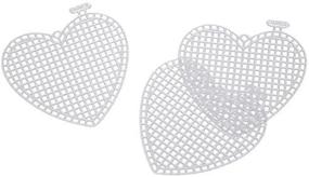 img 4 attached to Dazzling Darice: 10 Multi-purpose 3-Inch Clear Heart Plastic Canvas Shapes for Creative Crafts