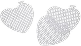 img 2 attached to Dazzling Darice: 10 Multi-purpose 3-Inch Clear Heart Plastic Canvas Shapes for Creative Crafts