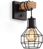 💡 vintage industrial farmhouse black wall sconces with dimmer on/off switch - lightess c71y215 - wall mount light fixture for living room kitchen logo