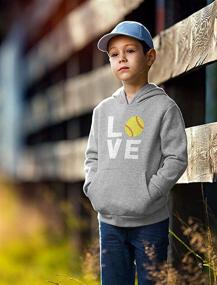img 2 attached to 🎾 Softball Kids Sweatshirt - Ideal Gift for Youth Softball Fans, Cozy Youth Hoodie