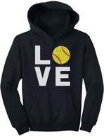 🎾 softball kids sweatshirt - ideal gift for youth softball fans, cozy youth hoodie logo