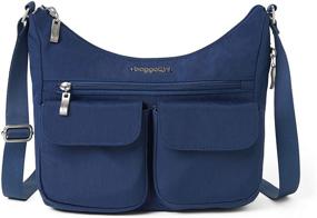 img 4 attached to 👜 Элегантная черная сумка Baggallini SEW574 Hobo и кошелек в комплекте для женщин.