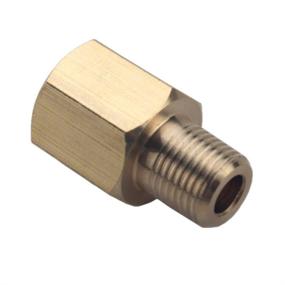 img 4 attached to 🔧 Dewhel Brass 1/8 NPT Female to 1/8 BSPT Male Thread Adapter: Ideal Gauge Sensor Sender Reducer