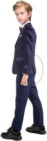 img 1 attached to ELPA ELPA Boy's Slim Fit Suit: Stylish and Form-fitting Attire for Young Gentlemen