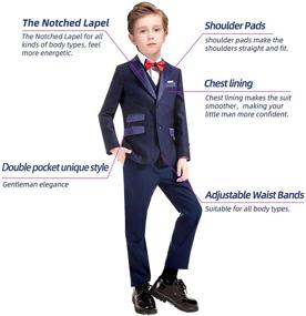 img 3 attached to ELPA ELPA Boy's Slim Fit Suit: Stylish and Form-fitting Attire for Young Gentlemen