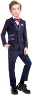 elpa elpa boy's slim fit suit: stylish and form-fitting attire for young gentlemen logo