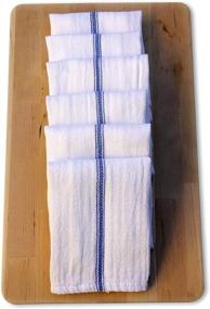 img 4 attached to Kitchen Towels Set - Professional Grade 24oz Absorbent Dish Towels for Kitchen and Cloth Napkins - 100% Cotton - Actual Towel Photos - Size 25” x 14” - Tea Towels and Dish Cloths - 1-Year Guarantee (6, Blue) by Sancito