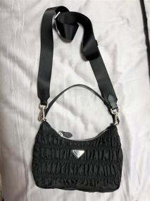 img 1 attached to 👜 Регулируемые сумки через плечо в стиле Хобо для женщин - Аксессуары Tourdream в черно-серебристом цвете, в комплекте с сумками и кошельками