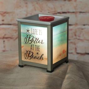 img 3 attached to 🌅 Enhance Your Life at the Beach with the Elanze Designs Seashore Silvertone Lantern Warmer