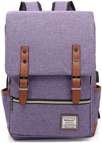 img 4 attached to 🎒 UGRACE Vintage Laptop Backpack: Stylish Design with USB Charging Port for Tech-Savvy Travelers