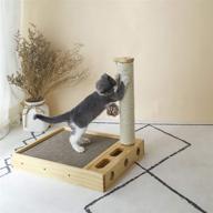 🐱 sisal rope cat scratching post: interactive scratch pad with corrugated paper and sound ball - perfect for small cats logo