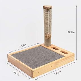 img 3 attached to 🐱 Sisal Rope Cat Scratching Post: Interactive Scratch Pad with Corrugated Paper and Sound Ball - Perfect for Small Cats